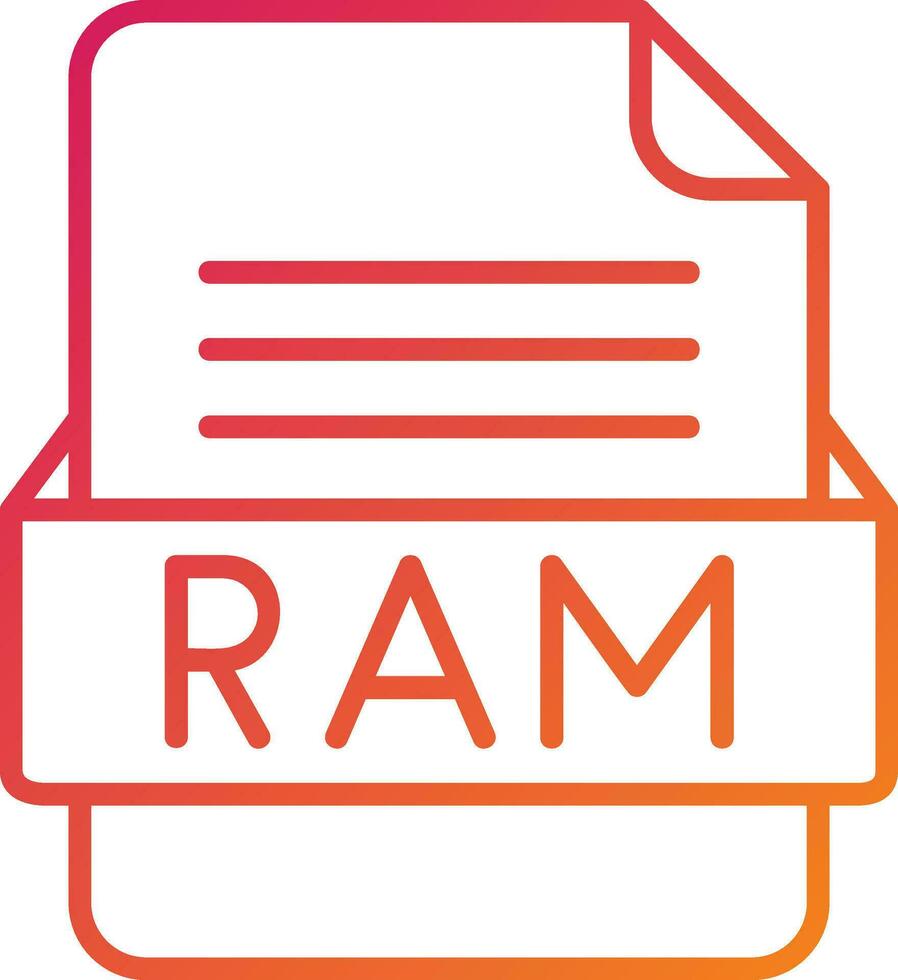 RAM archivo formato icono vector