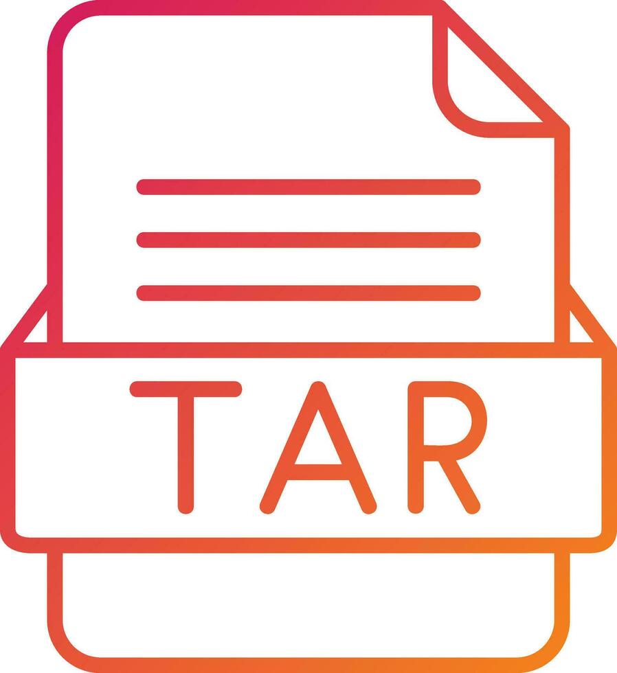 TAR File Format Icon vector