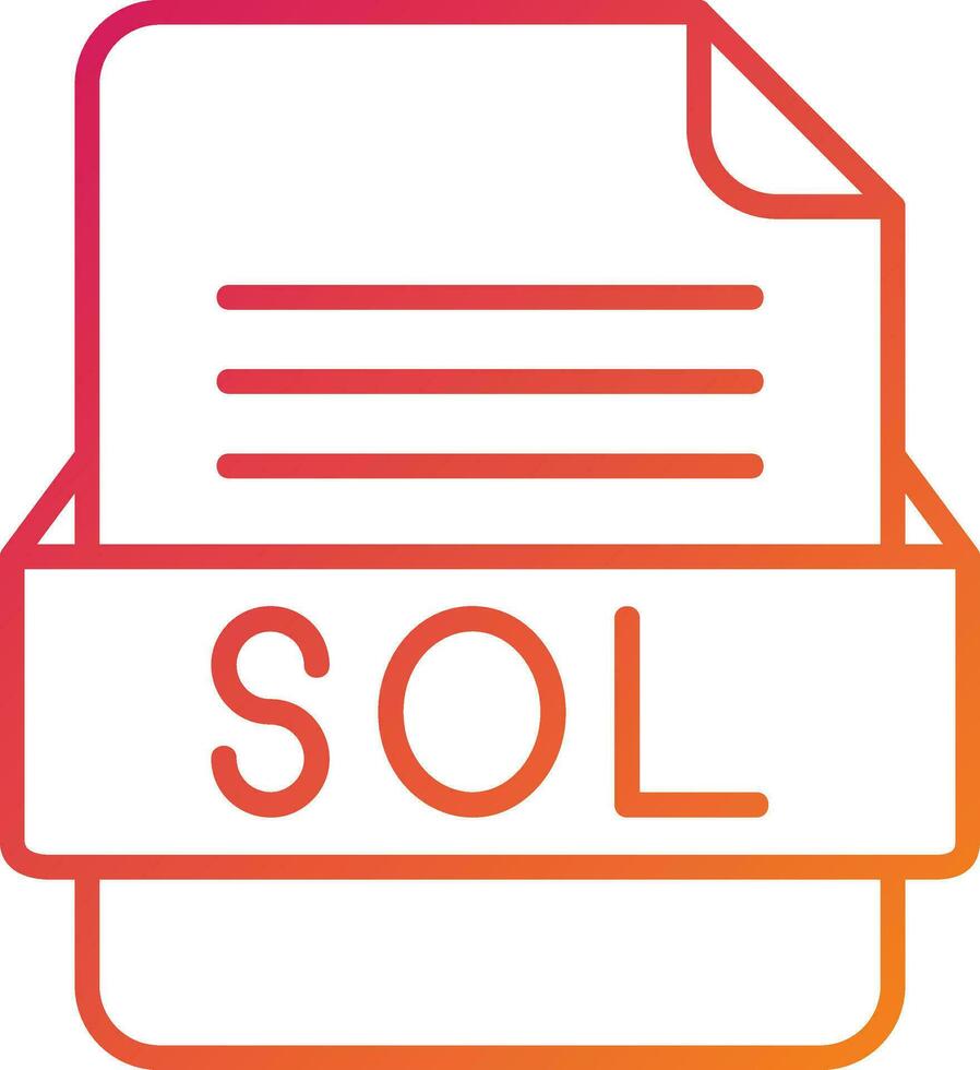 SOL File Format Icon vector
