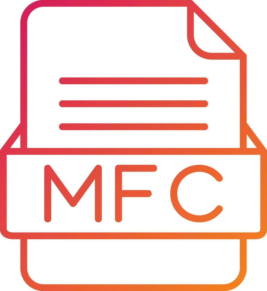 MFC File Format Icon vector
