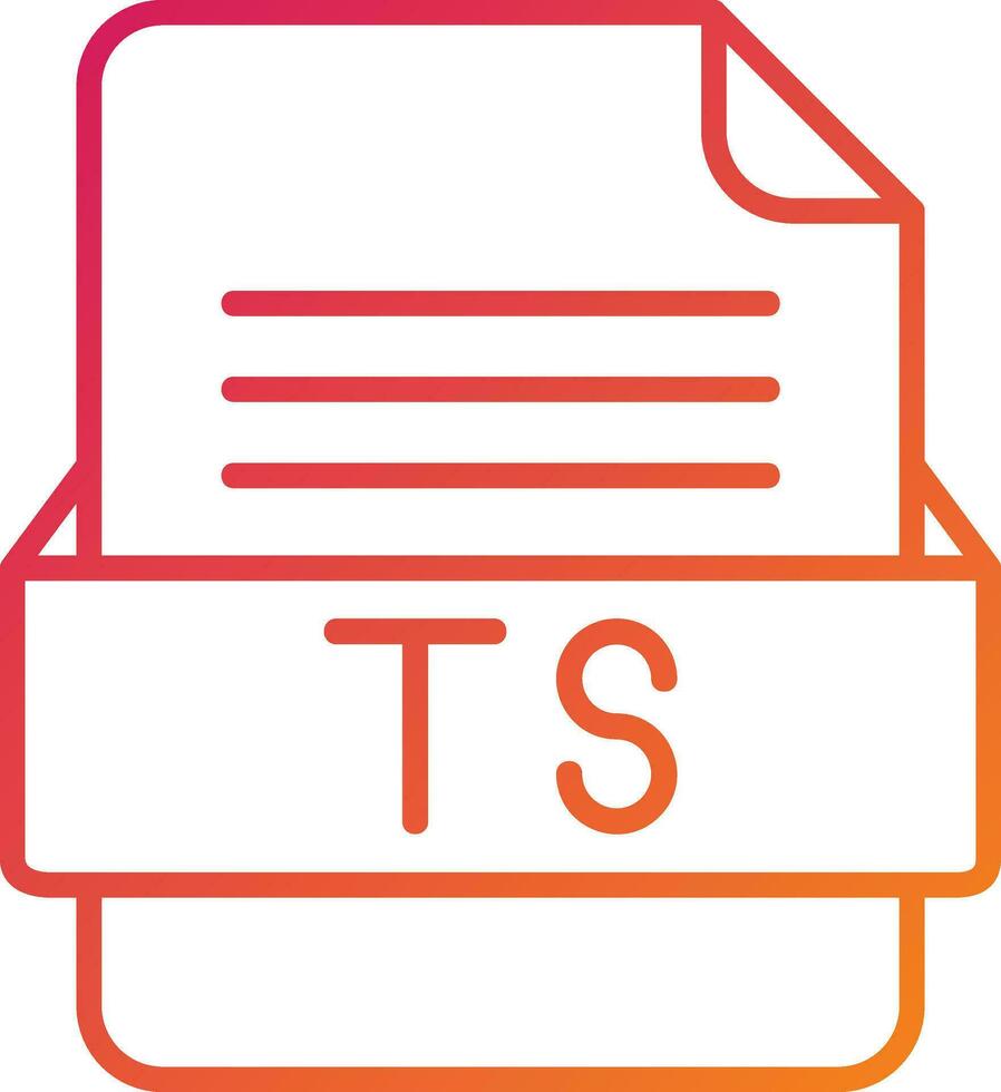 TS File Format Icon vector