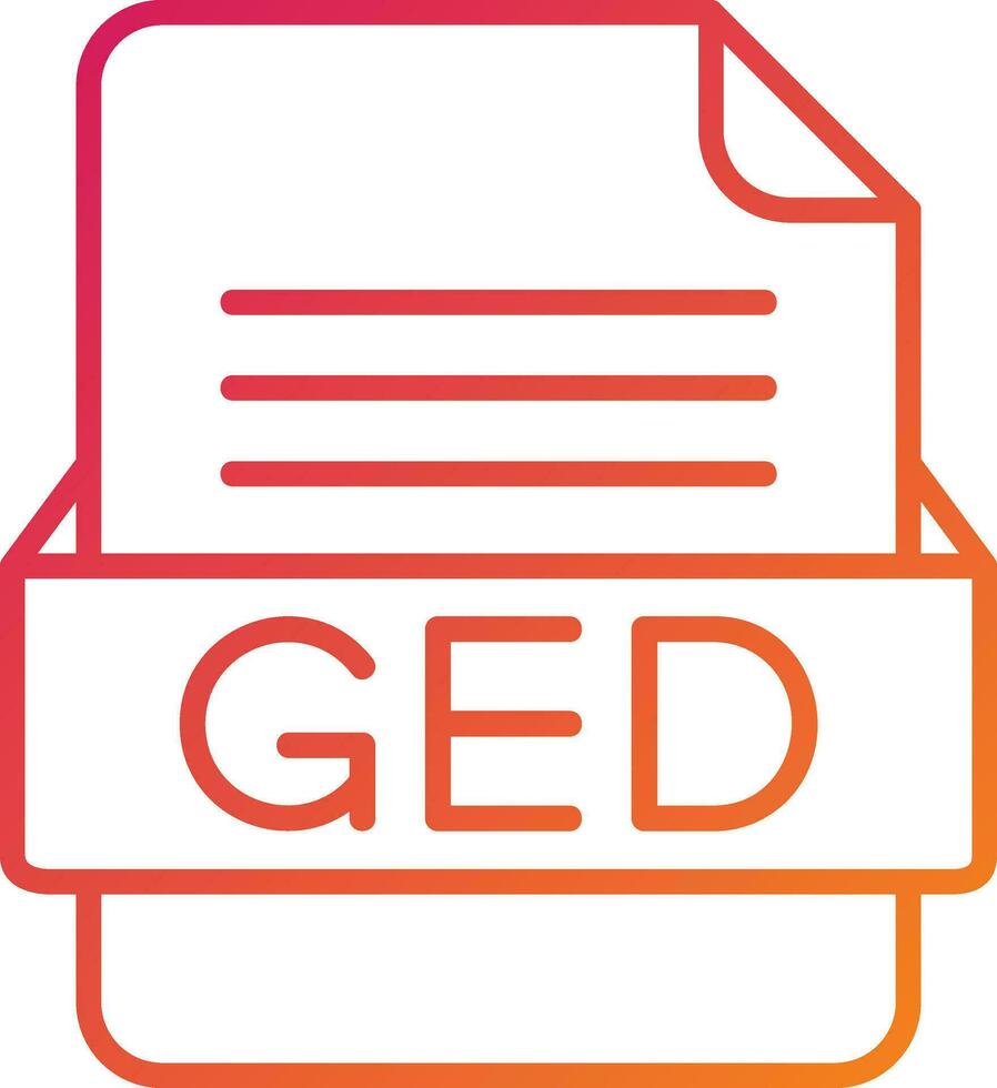 ged archivo formato icono vector