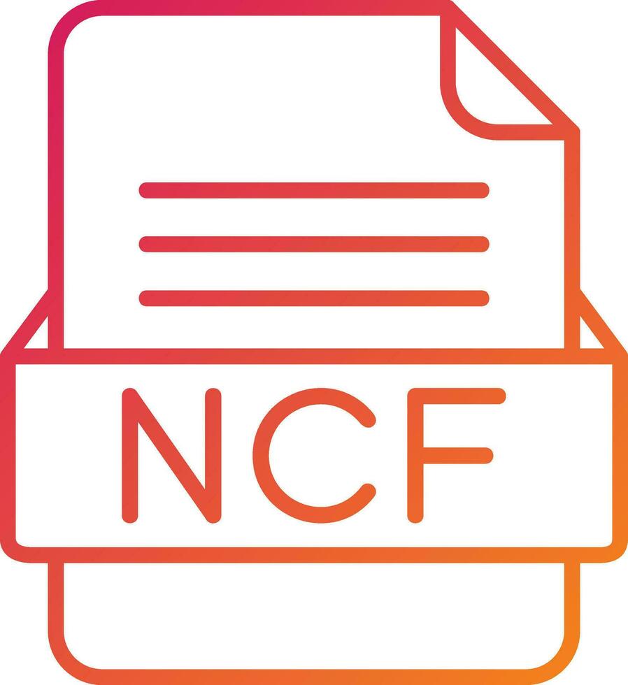 ncf archivo formato icono vector