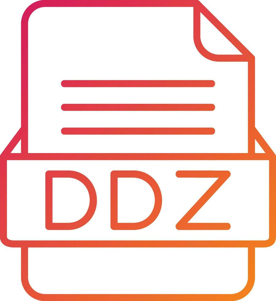 DDZ File Format Icon vector