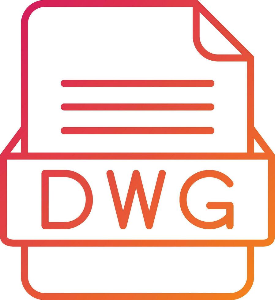 DWG File Format Icon vector