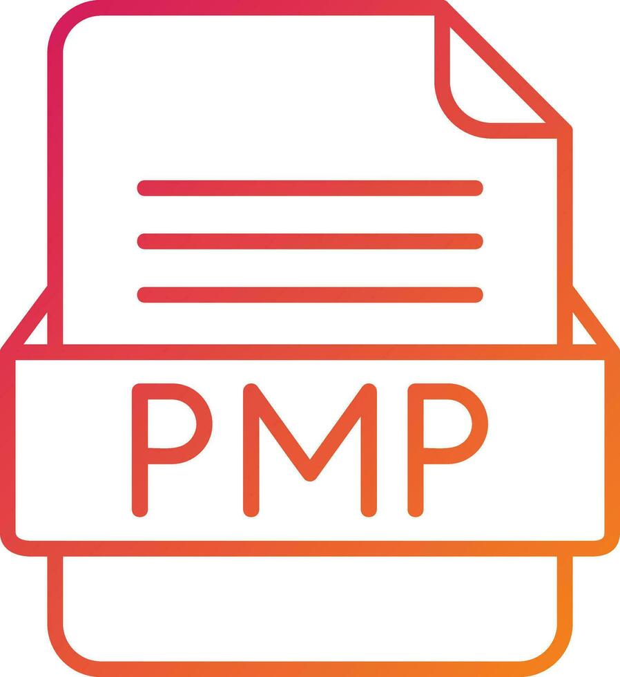 PMP File Format Icon vector