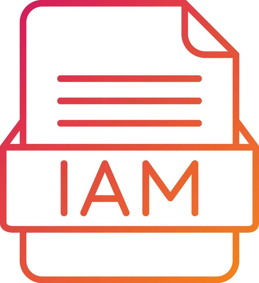 IAM File Format Icon vector