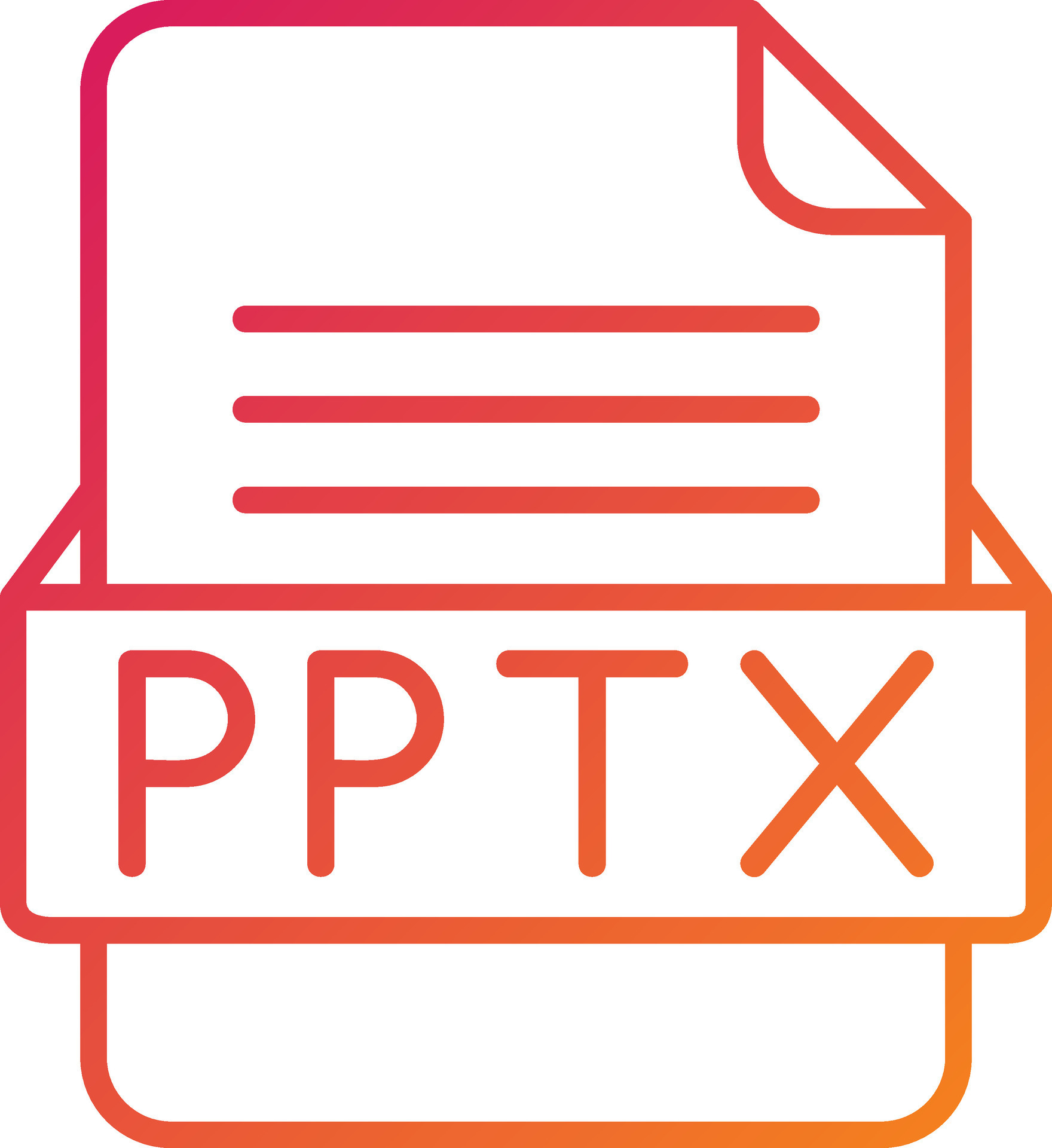 PPTX File Format Icon 29149362 Vector Art at Vecteezy