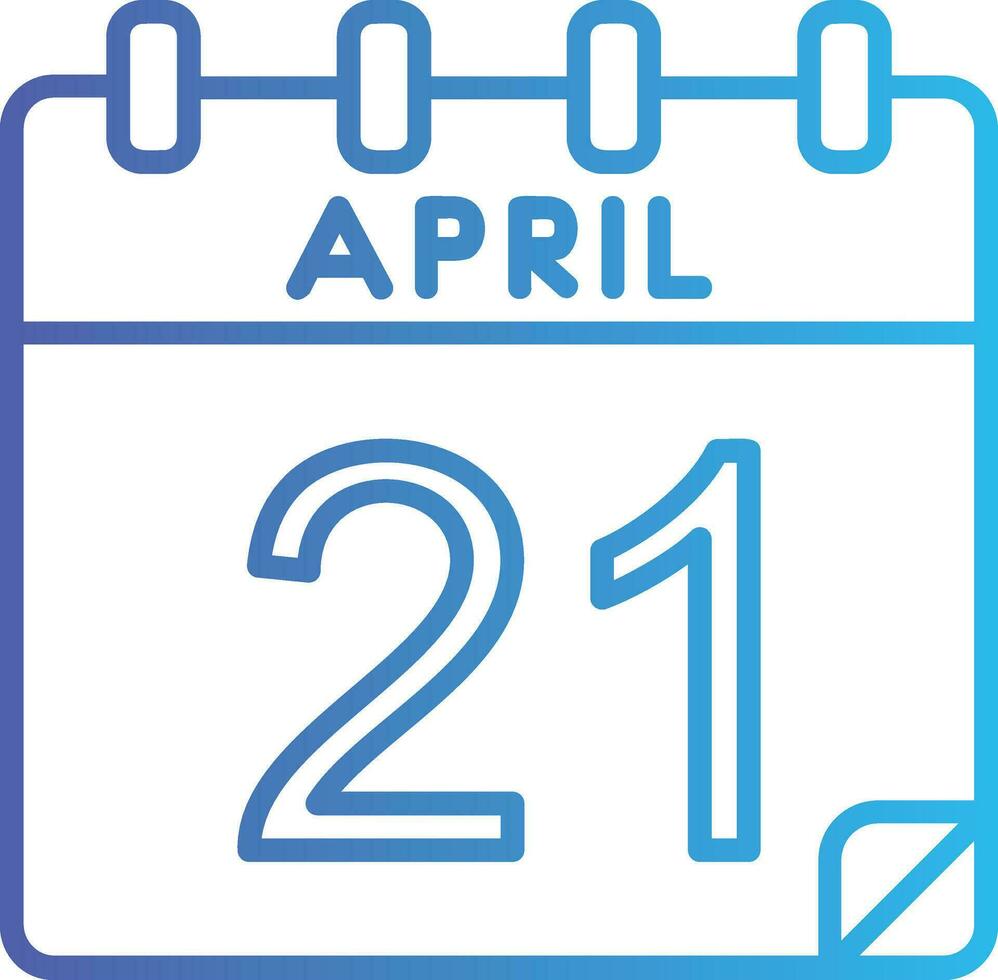 21 April Vector Icon