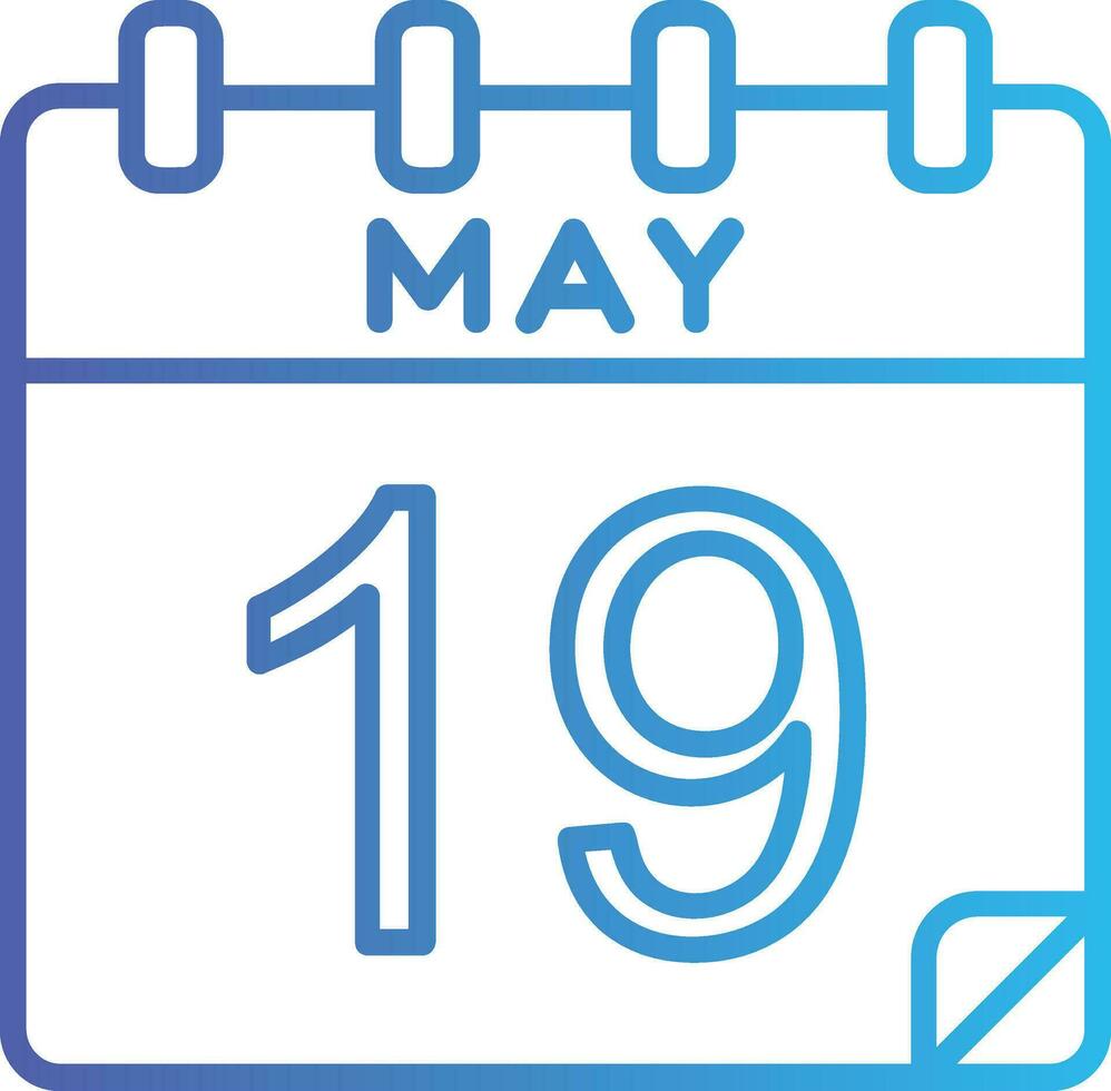 19 mayo vector icono