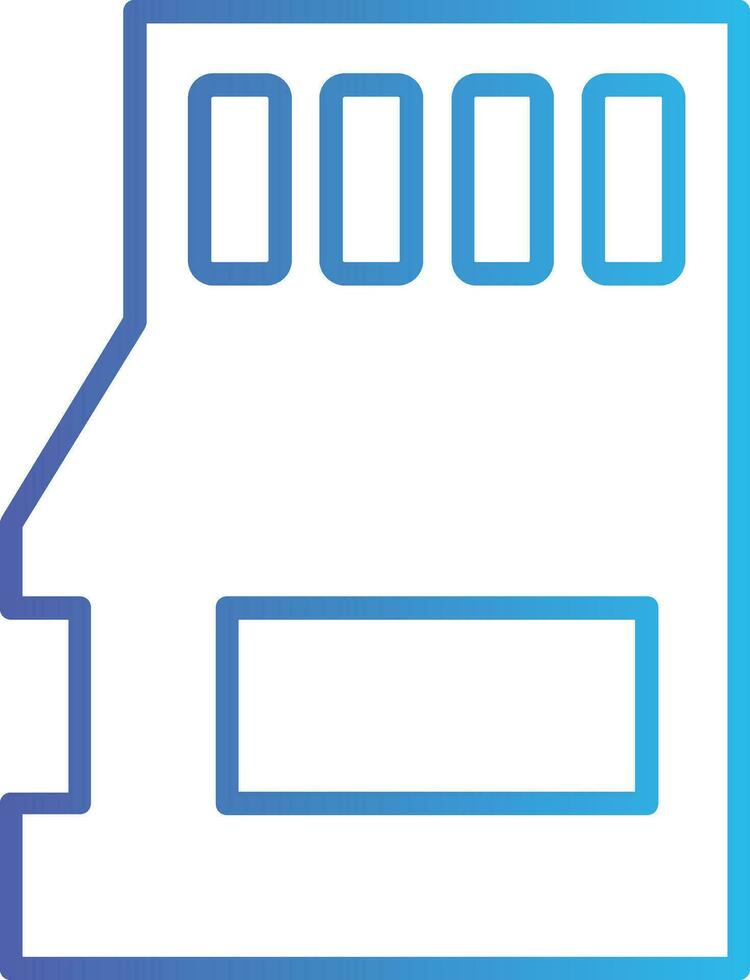 Memory Card Glyph Icon vector