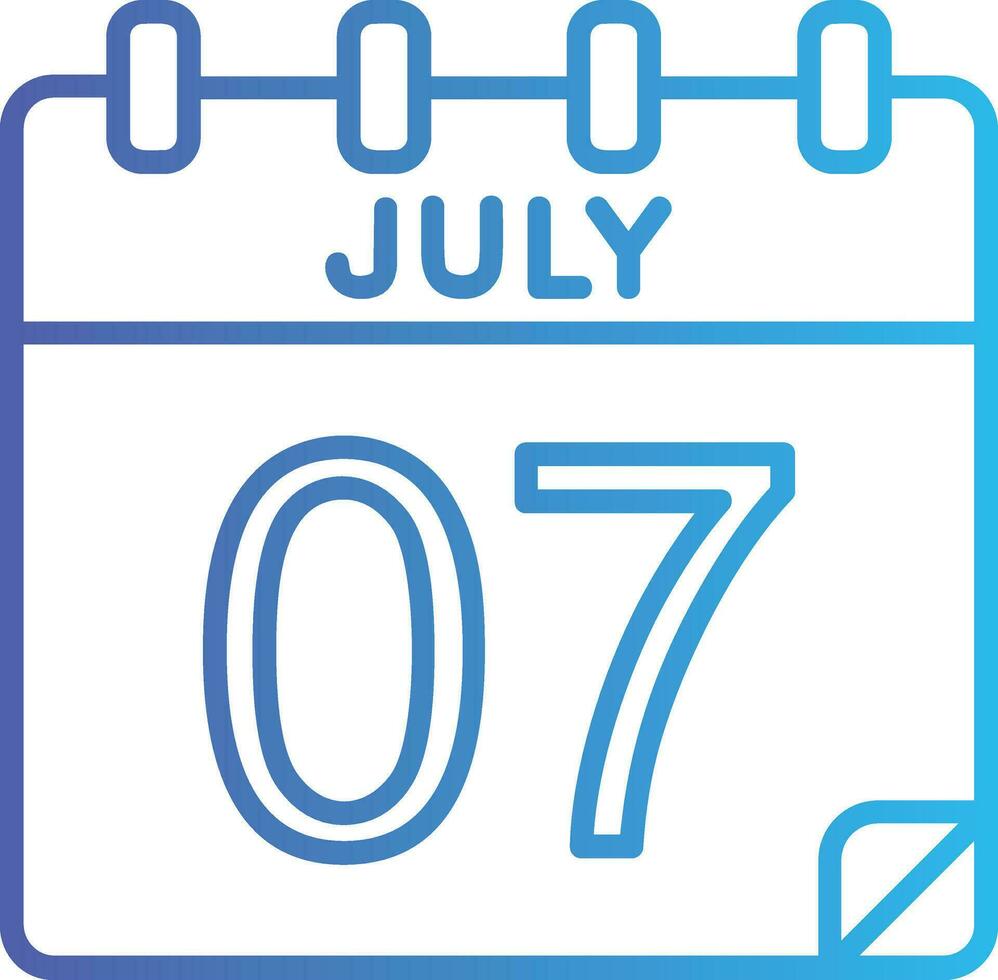 7 July Vector Icon