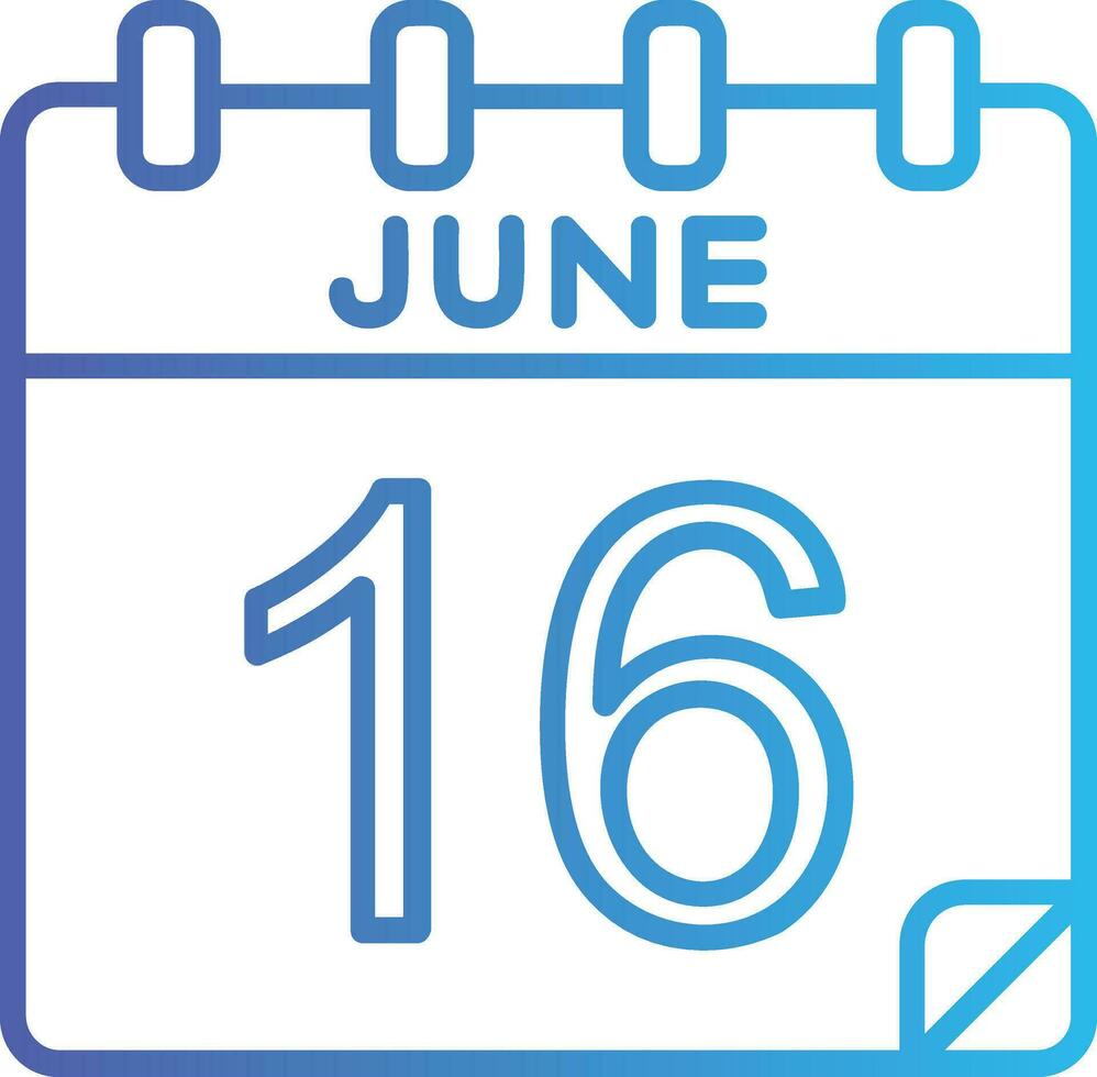 16 June Vector Icon