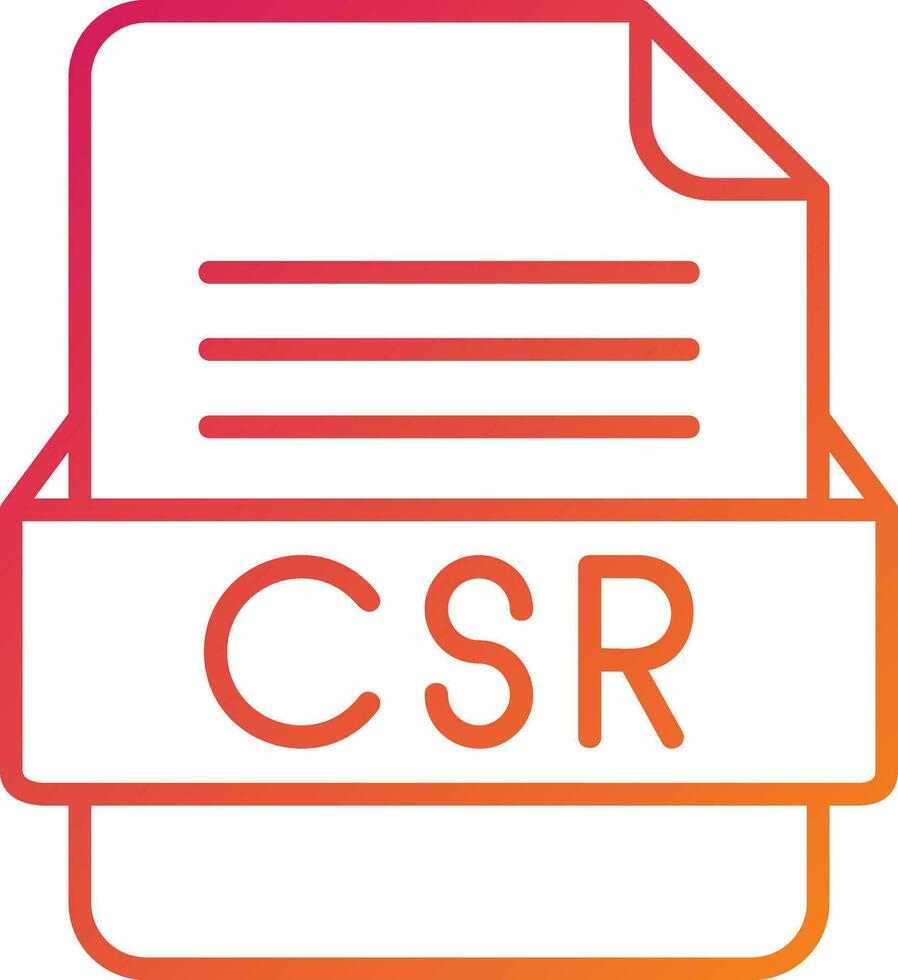 CSR File Format Icon vector