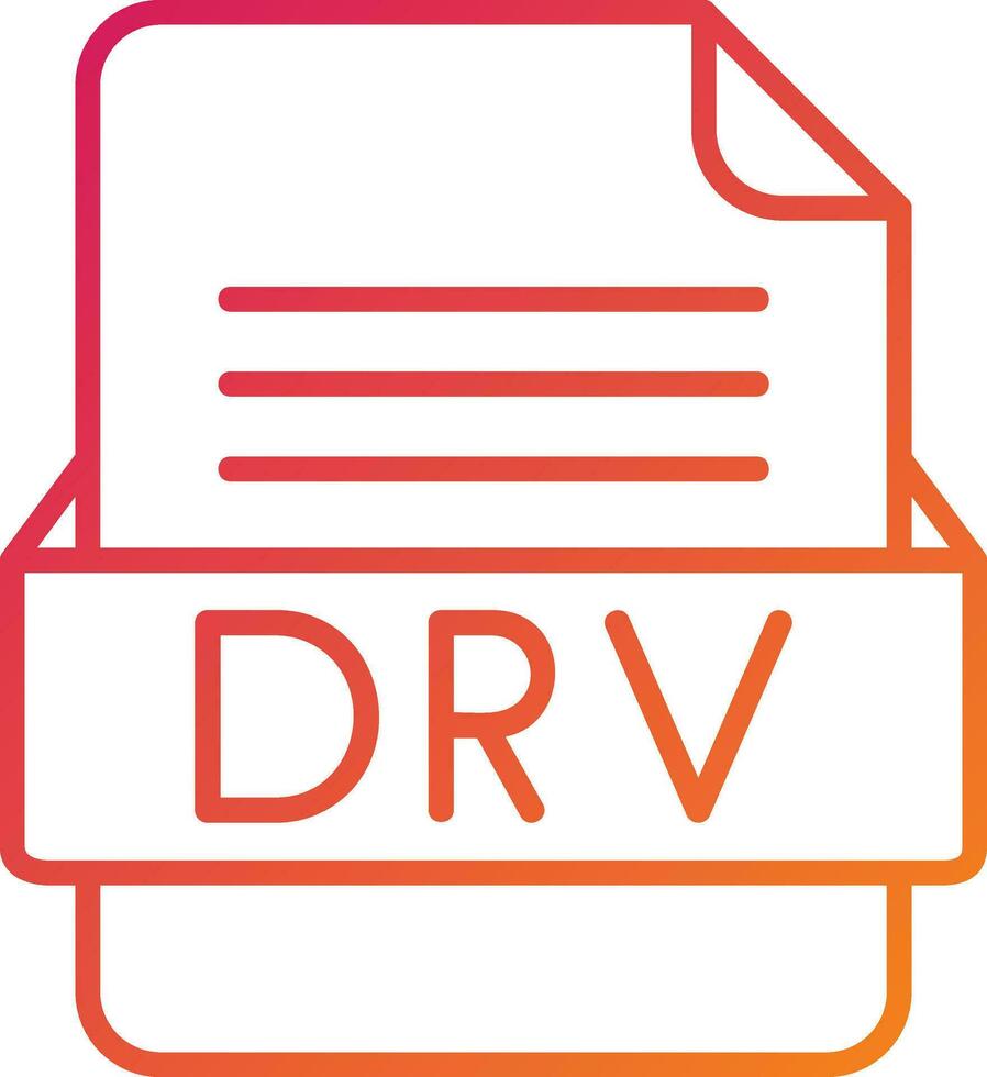 DRV File Format Icon vector