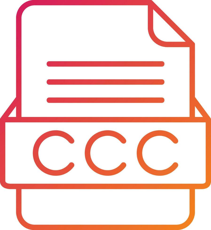 CCC File Format Icon vector