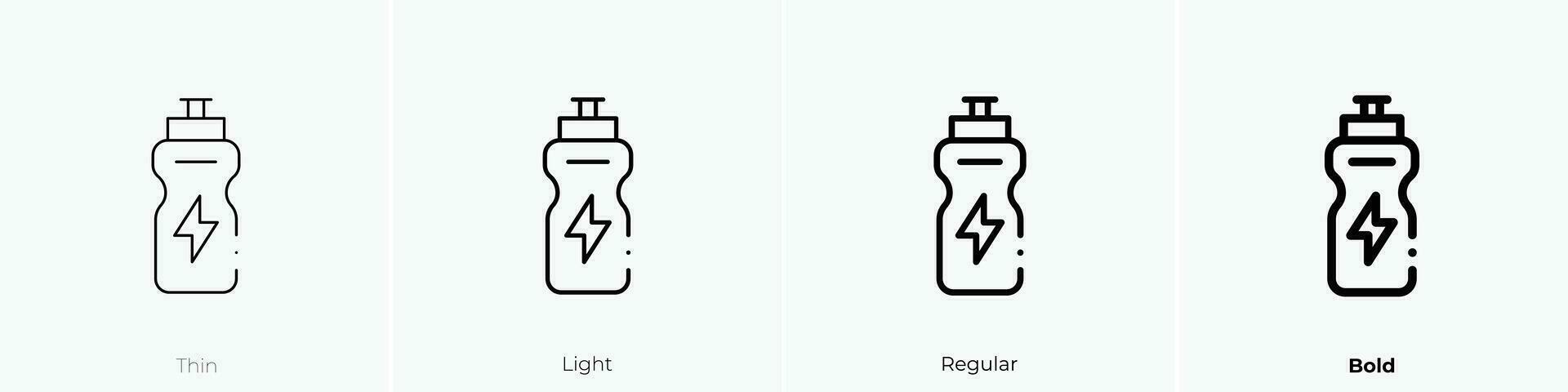 sport bottle icon. Thin, Light, Regular And Bold style design isolated on white background vector