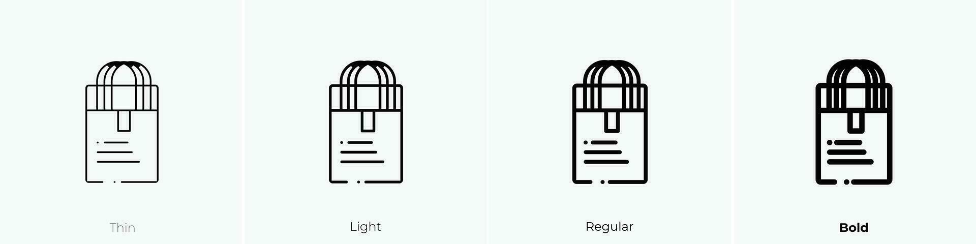 strings icon. Thin, Light, Regular And Bold style design isolated on ...