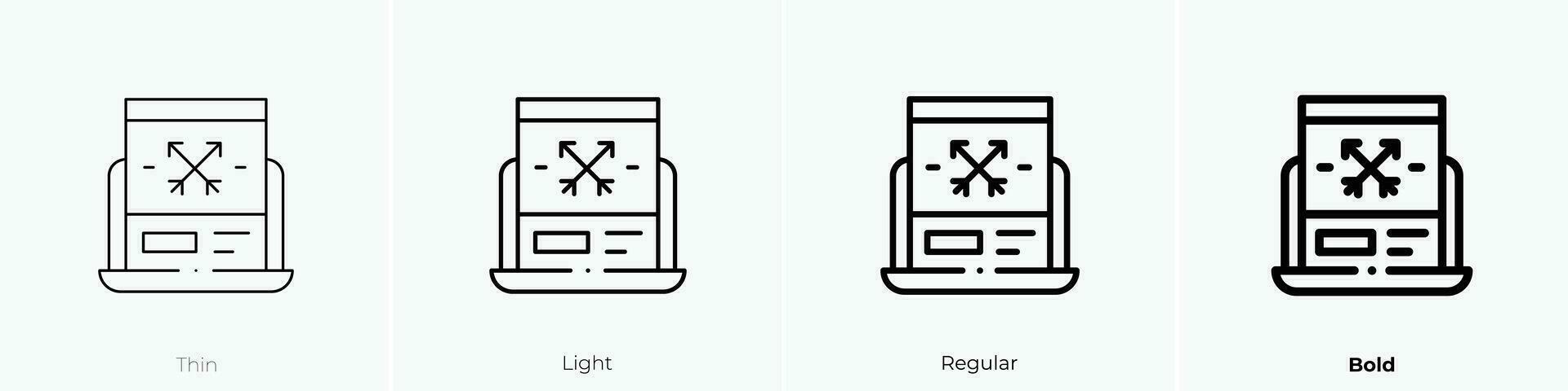 tattoo icon. Thin, Light, Regular And Bold style design isolated on white background vector