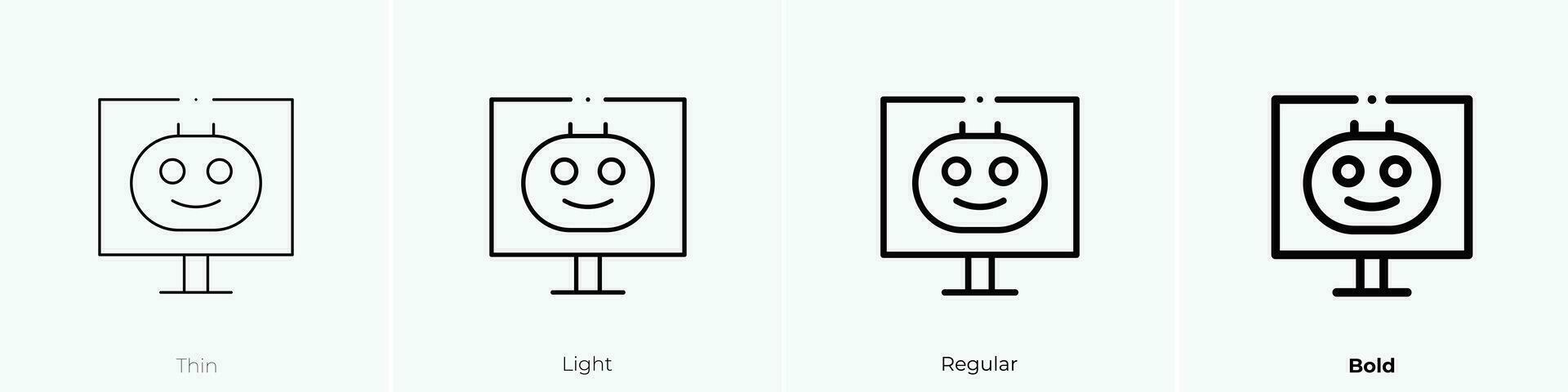 square socket icon. Thin, Light, Regular And Bold style design isolated on white background vector