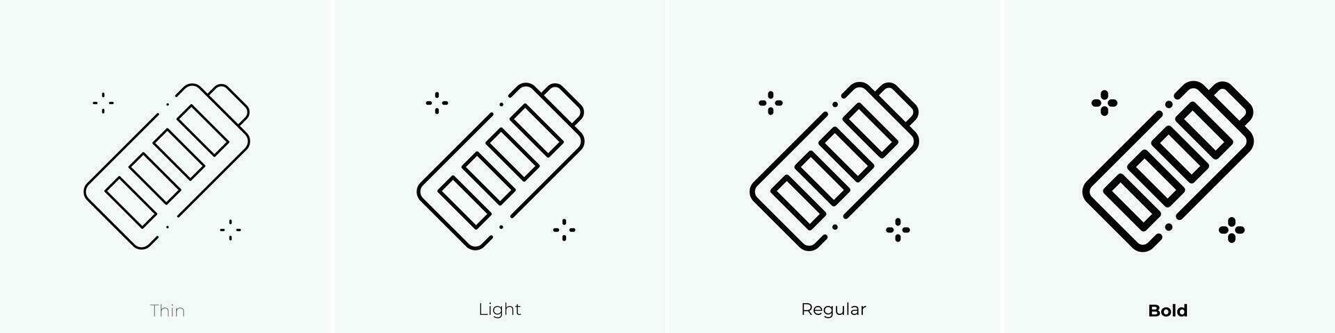 status icon. Thin, Light, Regular And Bold style design isolated on white background vector