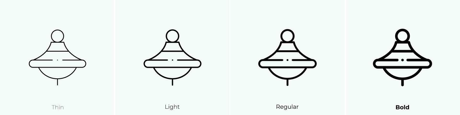 spinner icon. Thin, Light, Regular And Bold style design isolated on white background vector