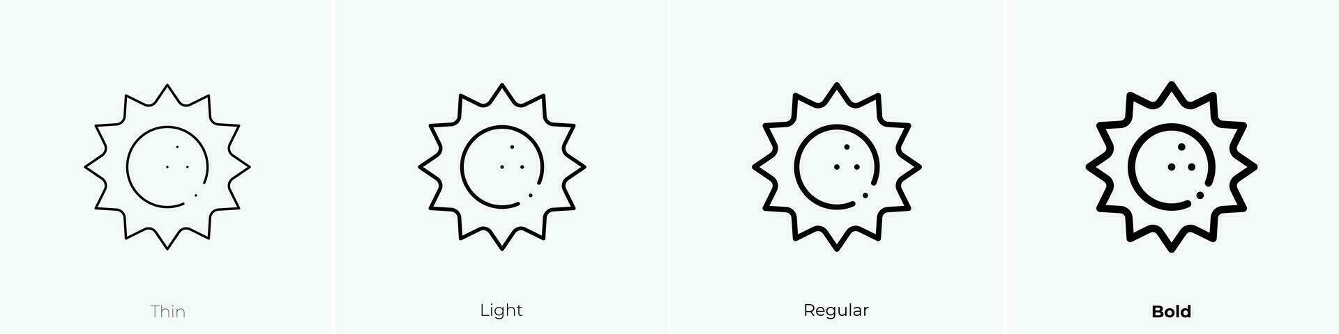 strike icon. Thin, Light, Regular And Bold style design isolated on white background vector