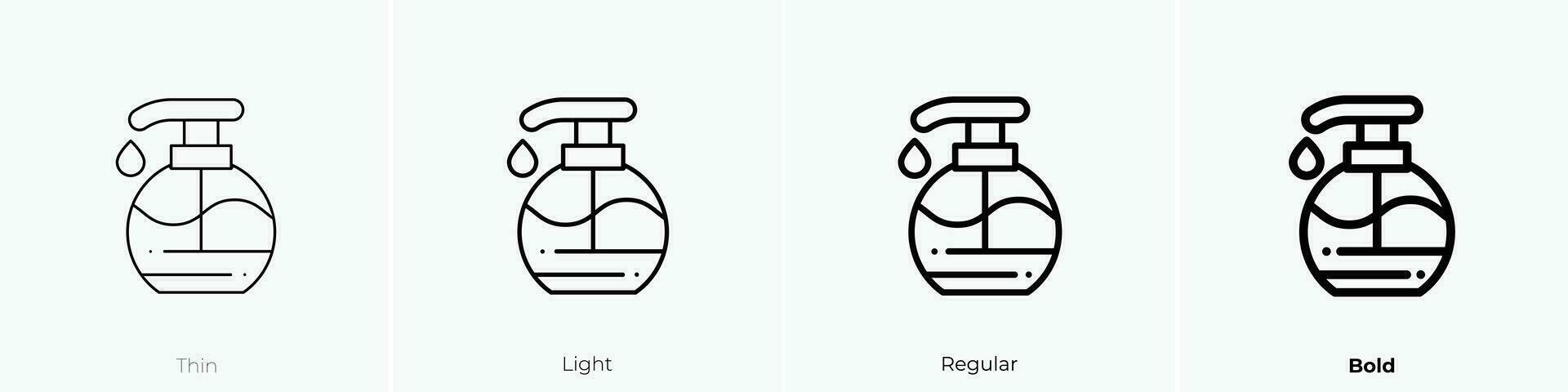 spray bottle icon. Thin, Light, Regular And Bold style design isolated on white background vector