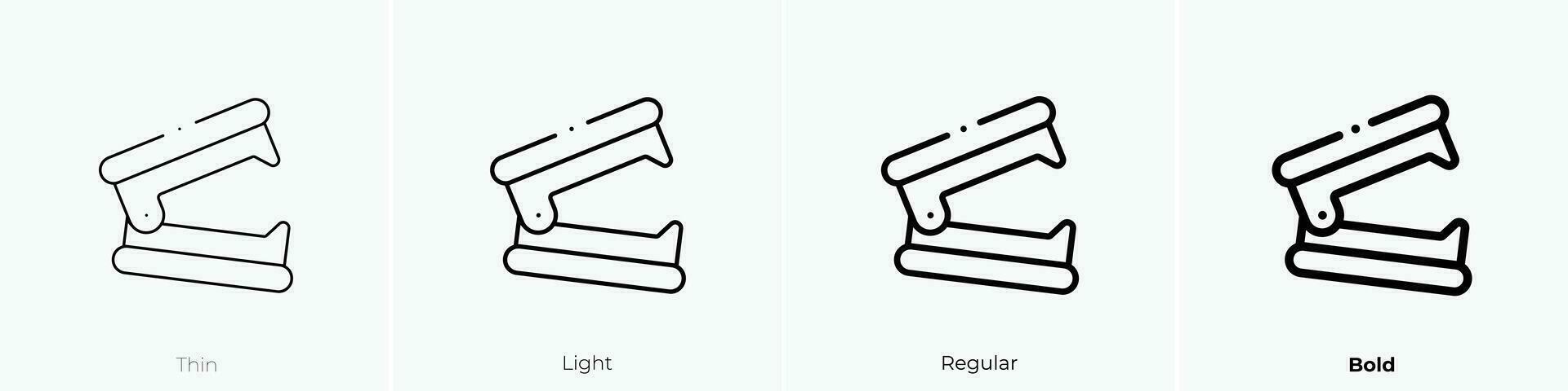 stapler remover icon. Thin, Light, Regular And Bold style design isolated on white background vector