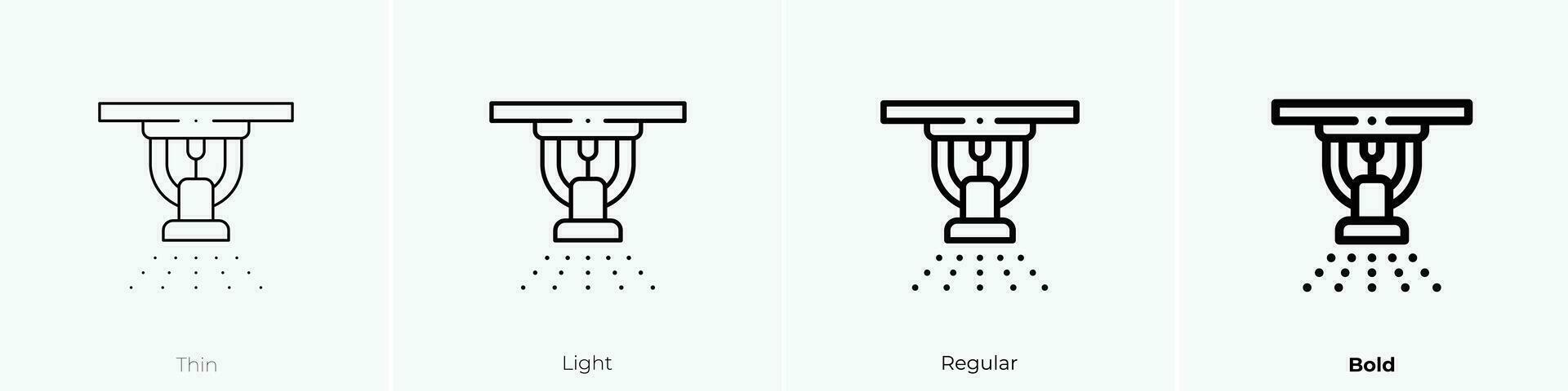 sprinkle icon. Thin, Light, Regular And Bold style design isolated on white background vector