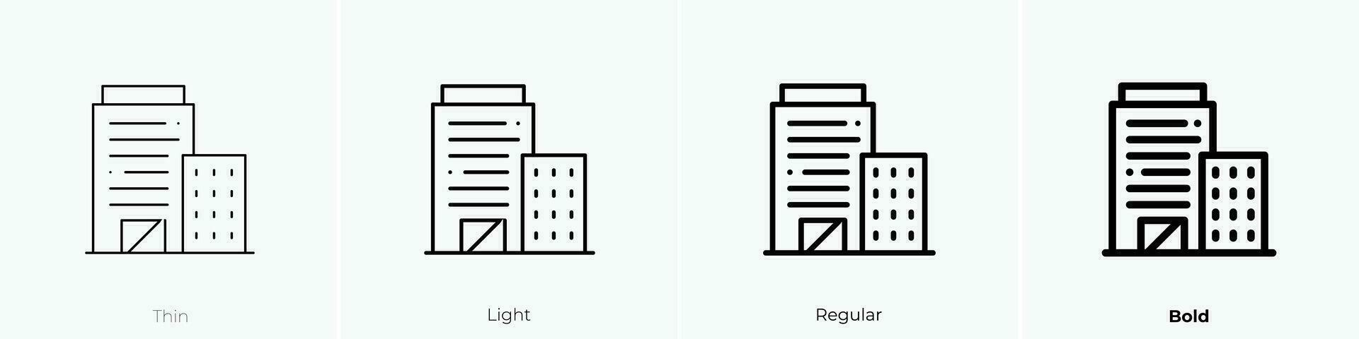 estado icono. delgado, luz, regular y negrita estilo diseño aislado en blanco antecedentes vector