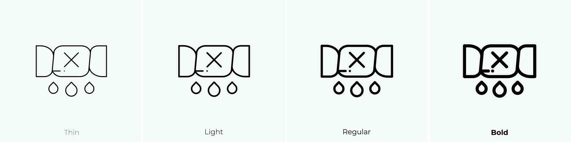 exprimir icono. delgado, luz, regular y negrita estilo diseño aislado en blanco antecedentes vector