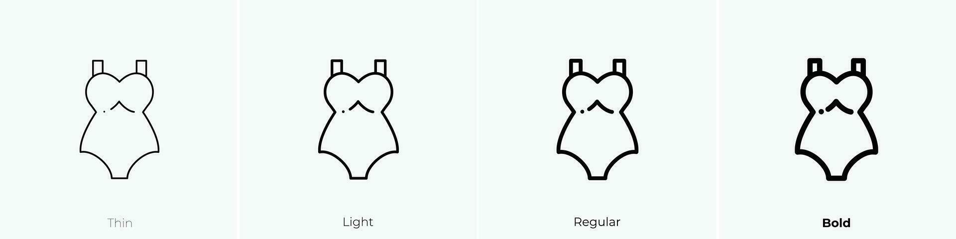 swimsuit icon. Thin, Light, Regular And Bold style design isolated on white background vector