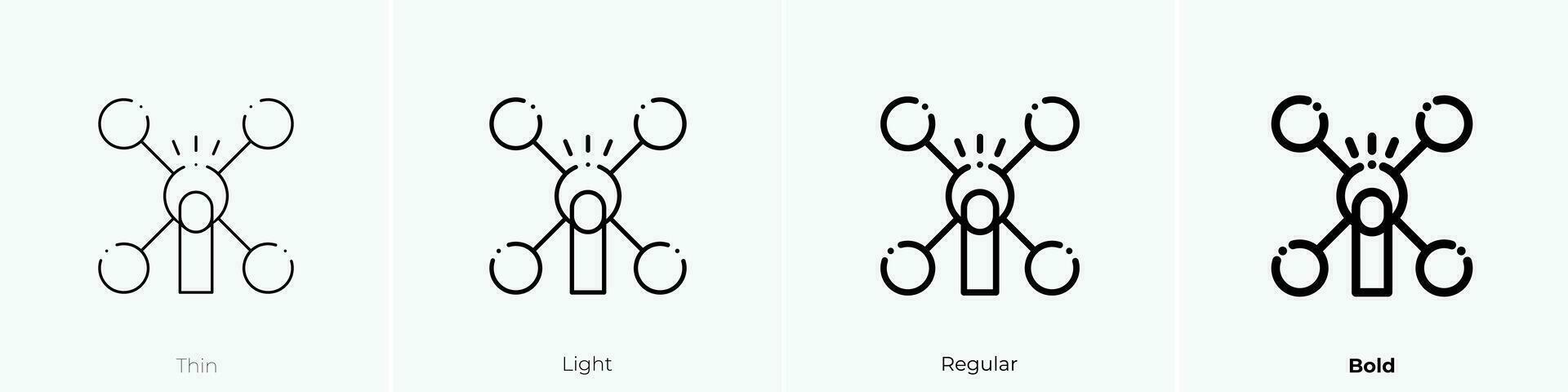 grifo icono. delgado, luz, regular y negrita estilo diseño aislado en blanco antecedentes vector