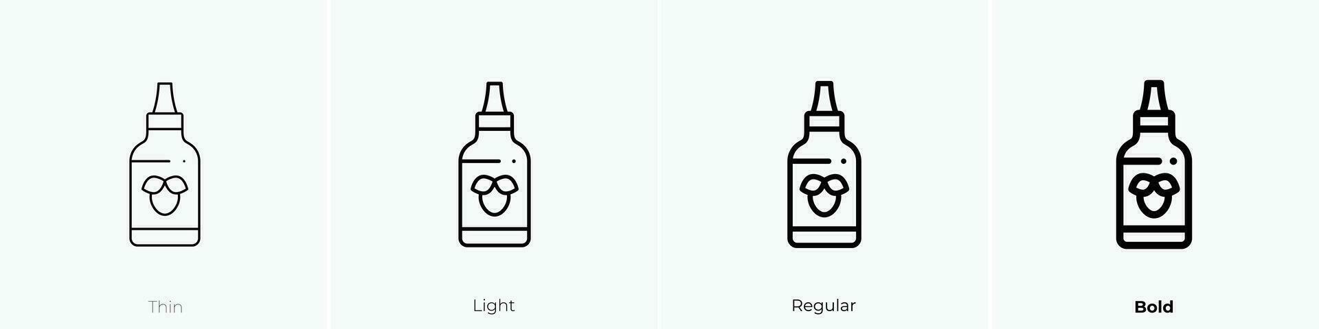syrup icon. Thin, Light, Regular And Bold style design isolated on white background vector
