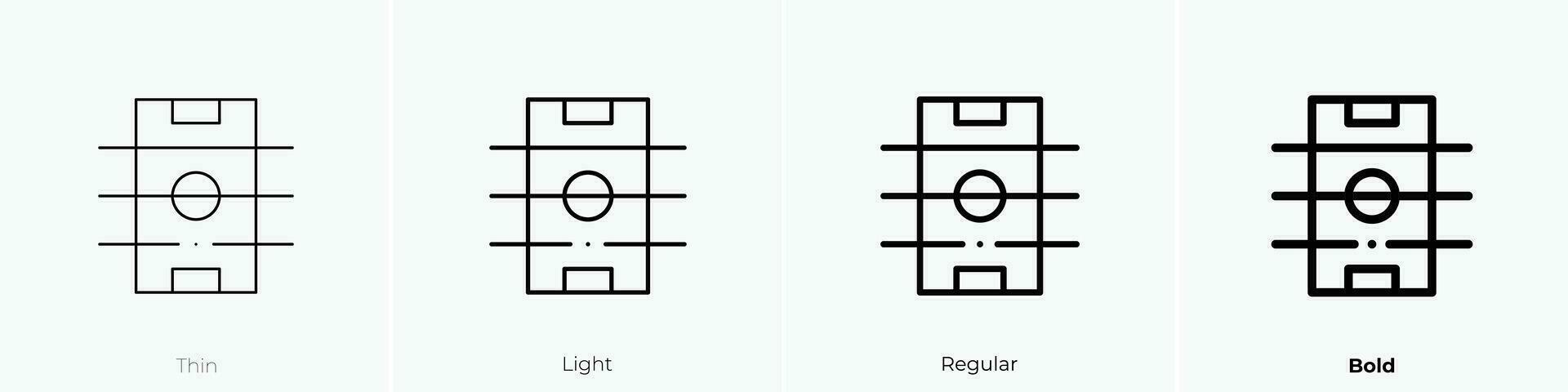 table football icon. Thin, Light, Regular And Bold style design isolated on white background vector