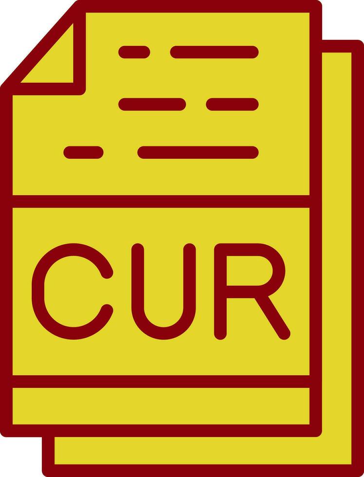 CUR File Format Vector Icon Design