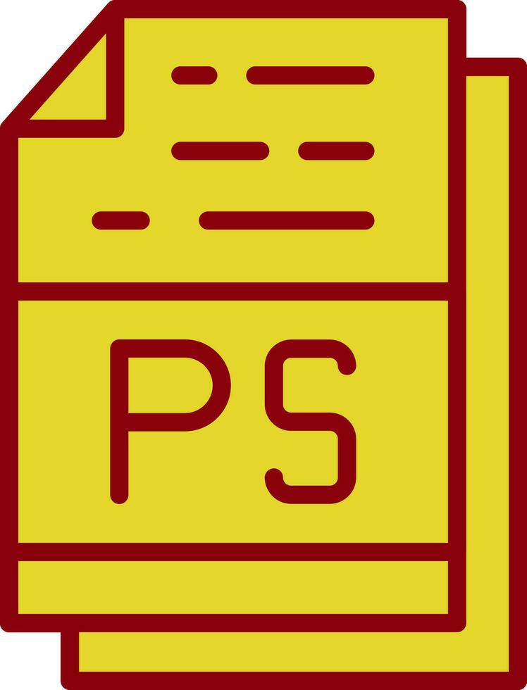 PS File Format Vector Icon Design