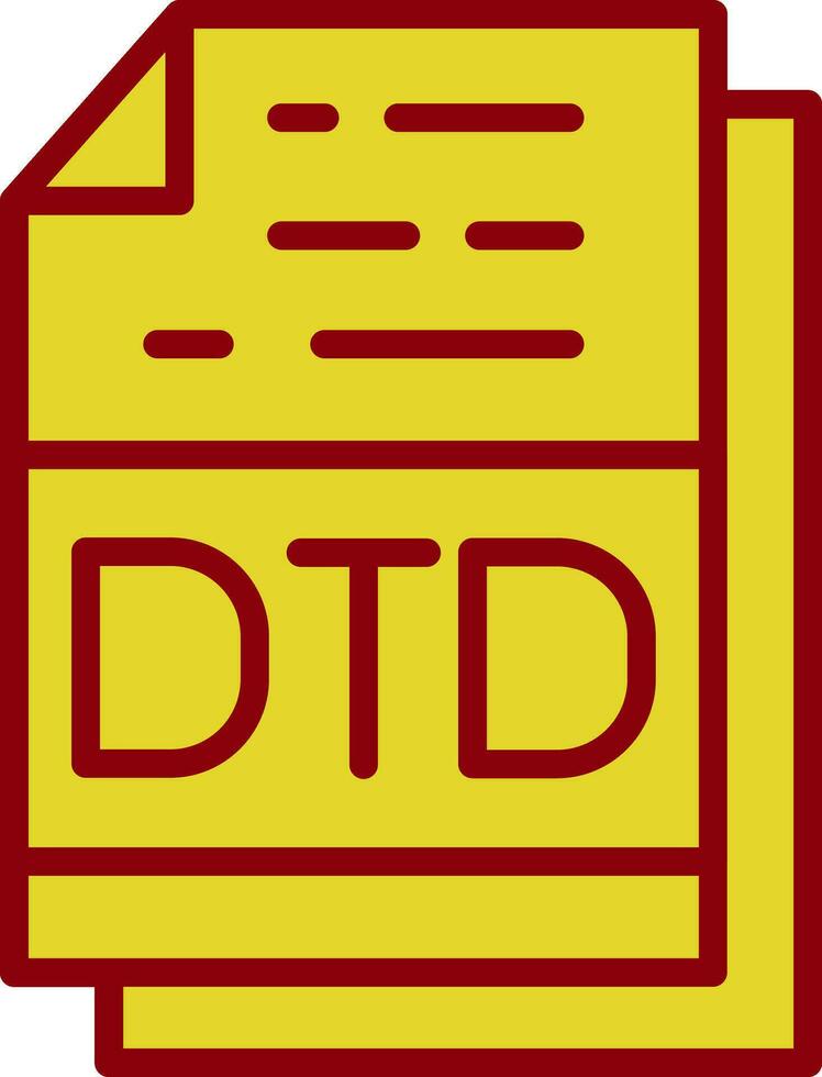 Dtd File Format Vector Icon Design