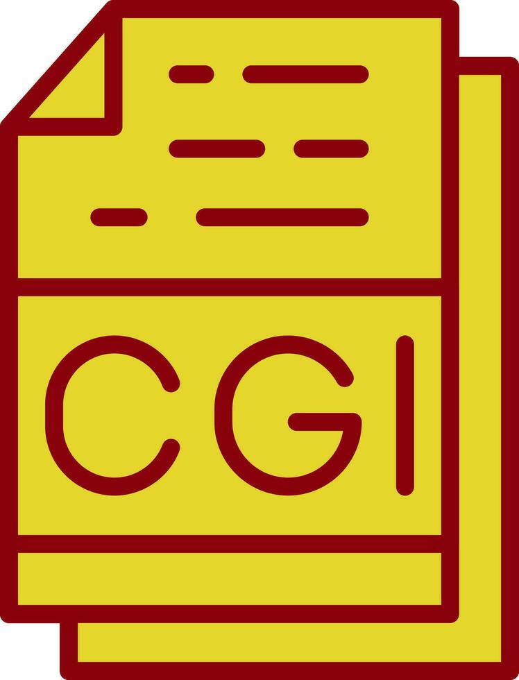 Cgi File Format Vector Icon Design