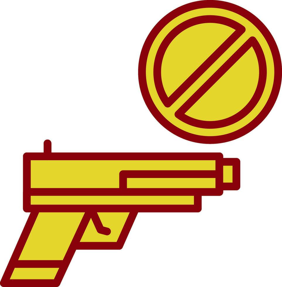 Gun ban Vector Icon Design