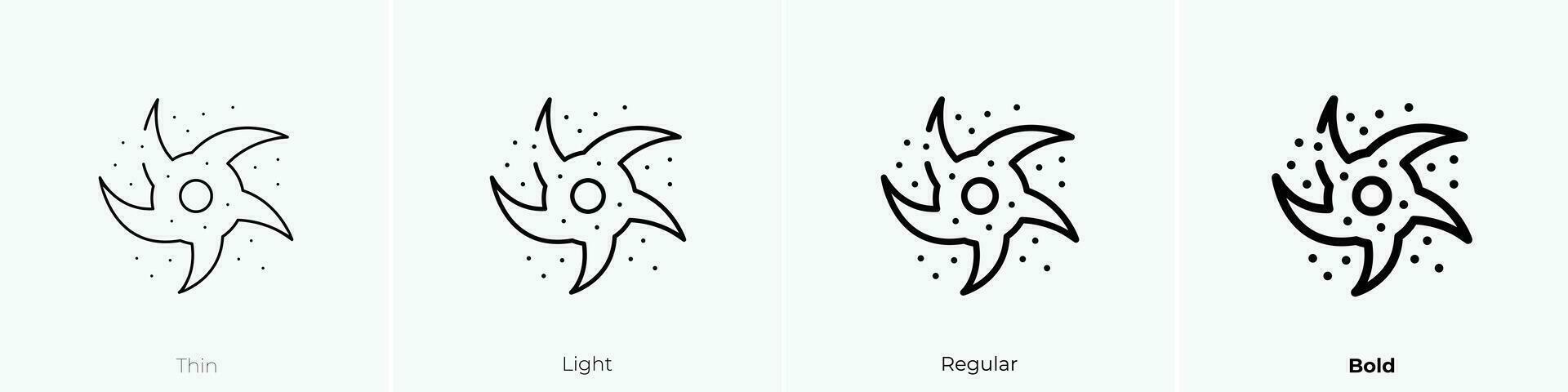 spiral galaxy icon. Thin, Light, Regular And Bold style design isolated on white background vector