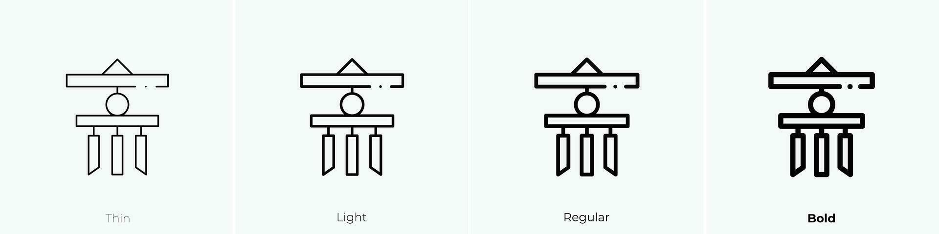 tama bata icono. delgado, luz, regular y negrita estilo diseño aislado en blanco antecedentes vector