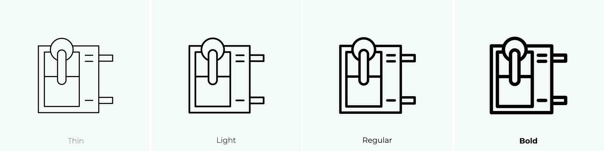 cambiar icono. delgado, luz, regular y negrita estilo diseño aislado en blanco antecedentes vector