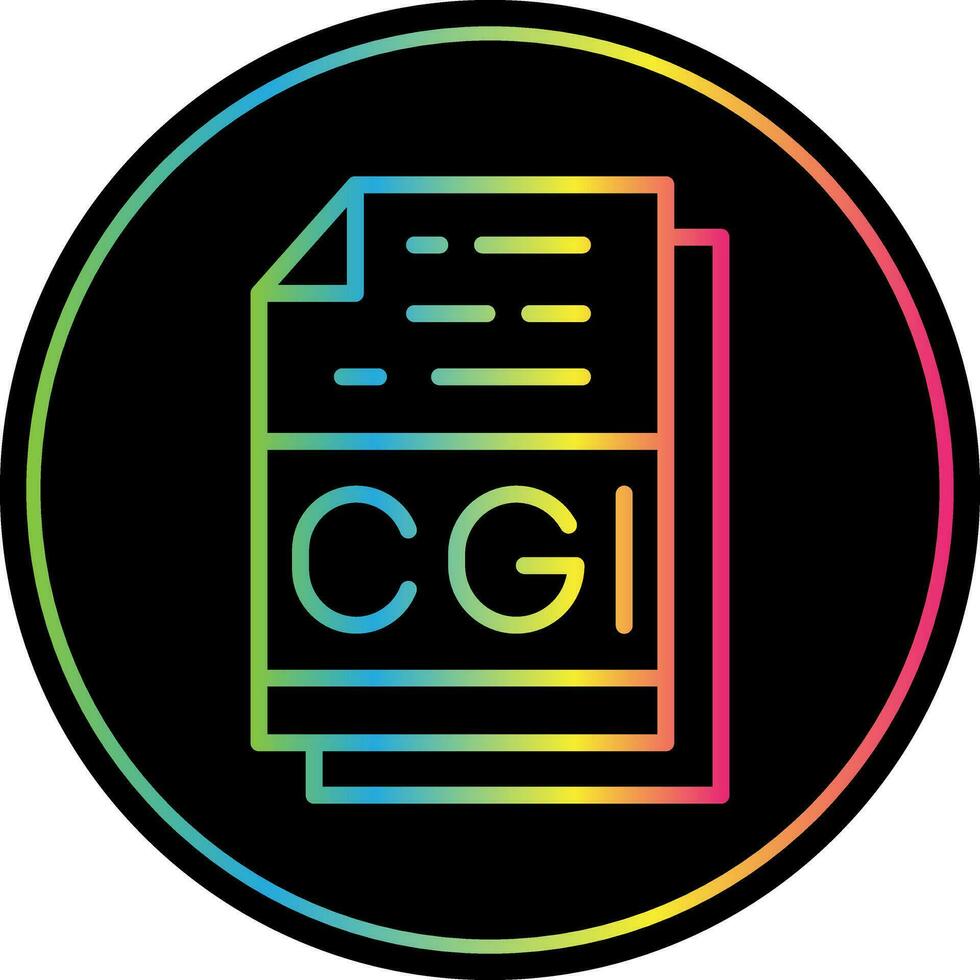 Cgi File Format Vector Icon Design