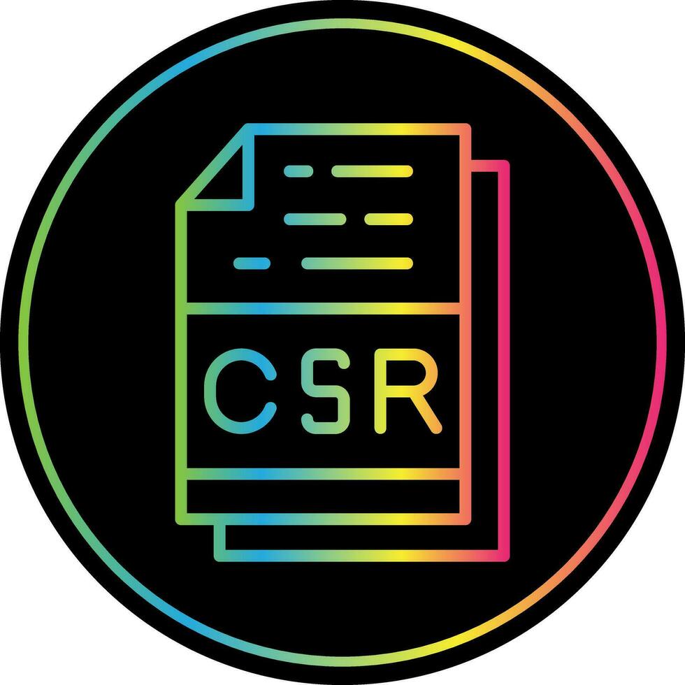 CSR File Format Vector Icon Design