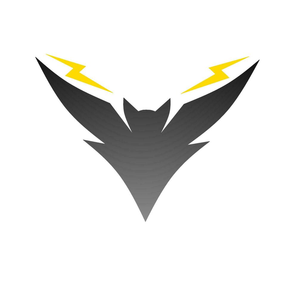 graphic vector illustration of design template logo symbol bat with lightning