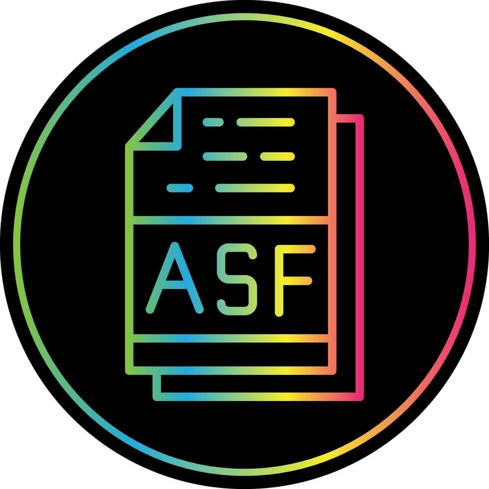 Asf File Format Vector Icon Design