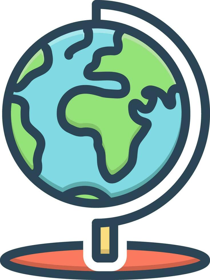 color icon for geography vector