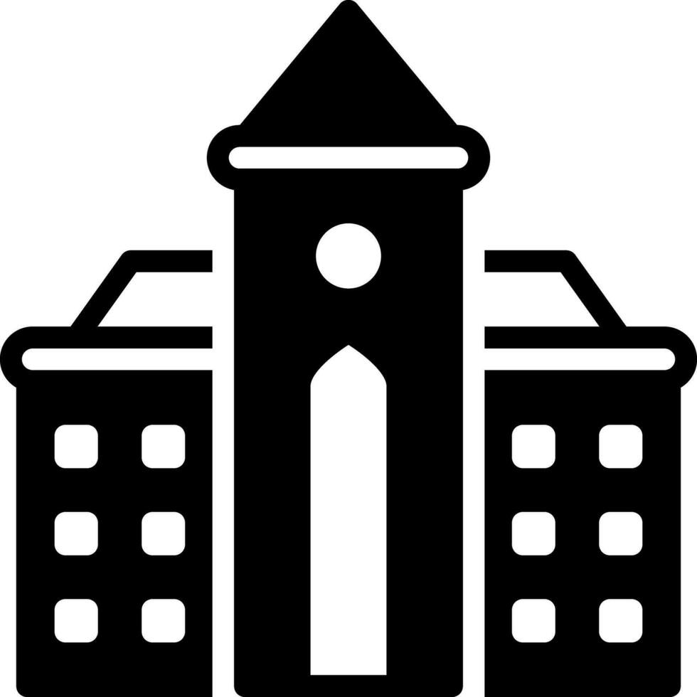 solid icon for university campus vector